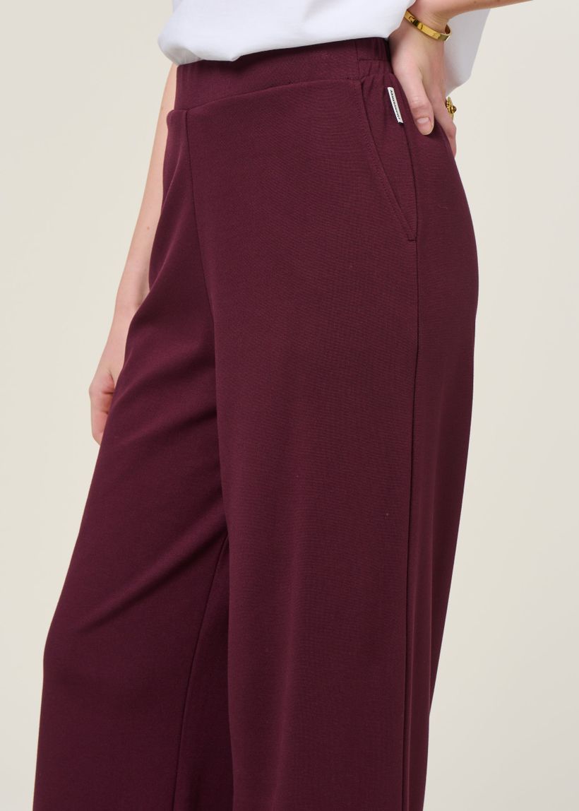 Pantalon en ecovero et matière recyclée | bordeaux "himaari - dark cranberry" - Armedangels