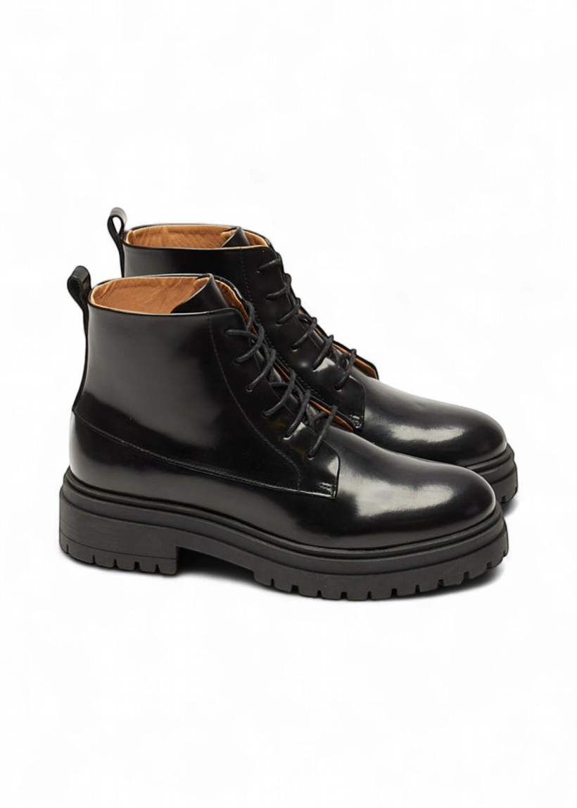 Bottines en cuir certifié | noir "bérénice" - Odaje ex M.Moustache