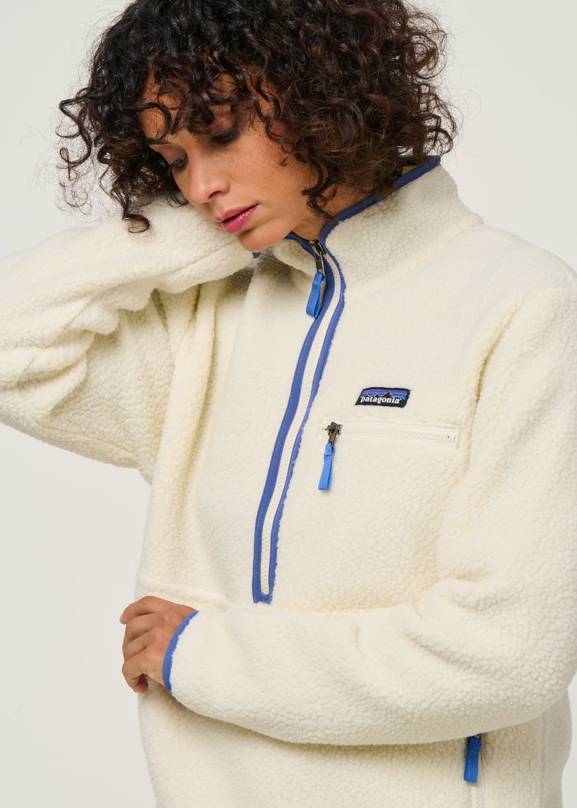 Polaire en matière recyclée | écru "retro pile marsupial natural" - Patagonia