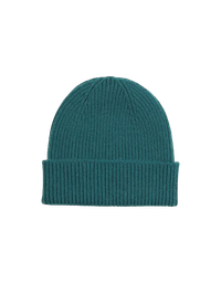 Bonnet vert turquoise en laine mérinos recyclée - merino wool beanie ocean green