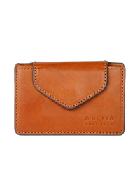 Portefeuille en cuir certifié | cognac "harmonica - cognac classic leather"