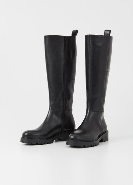 Bottes hautes en cuir certifié | noir "kenova black" - Vagabond