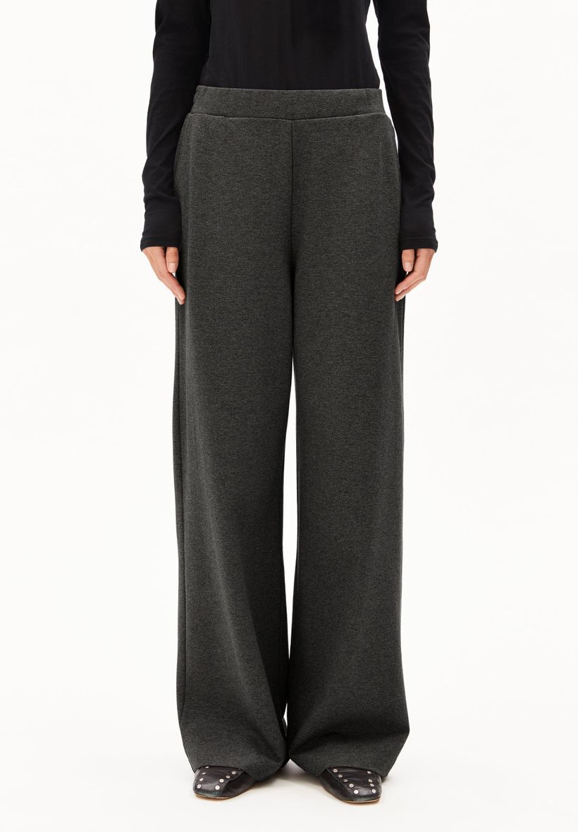 Pantalon en ecovero et matière recyclée | gris "himaari - steel melange" - Armedangels