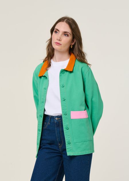 Veste en coton bio | vert "nuance" - Graine