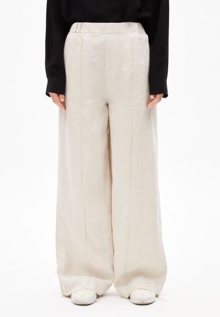 Pantalon ample en lin | beige "jonvaalie pure lino - undyed" - Armedangels