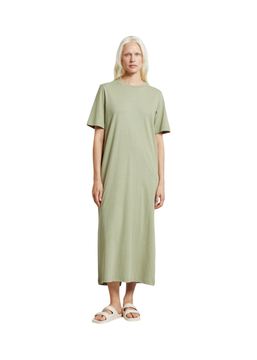 Robe en coton bio et chanvre | vert "dress lammhult hemp tea green" - Dedicated