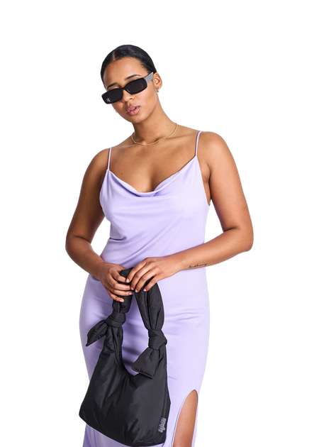 Robe midi à bretelles en tencel | lilas "midi dress helen lavender"