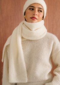 Echarpe en mohair certifié | écru "éléanore"