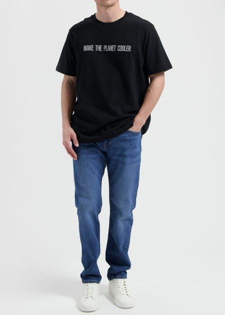 Jean droit en coton bio et coton recyclé - "hank mid tapered - medium stone" - Mud Jeans