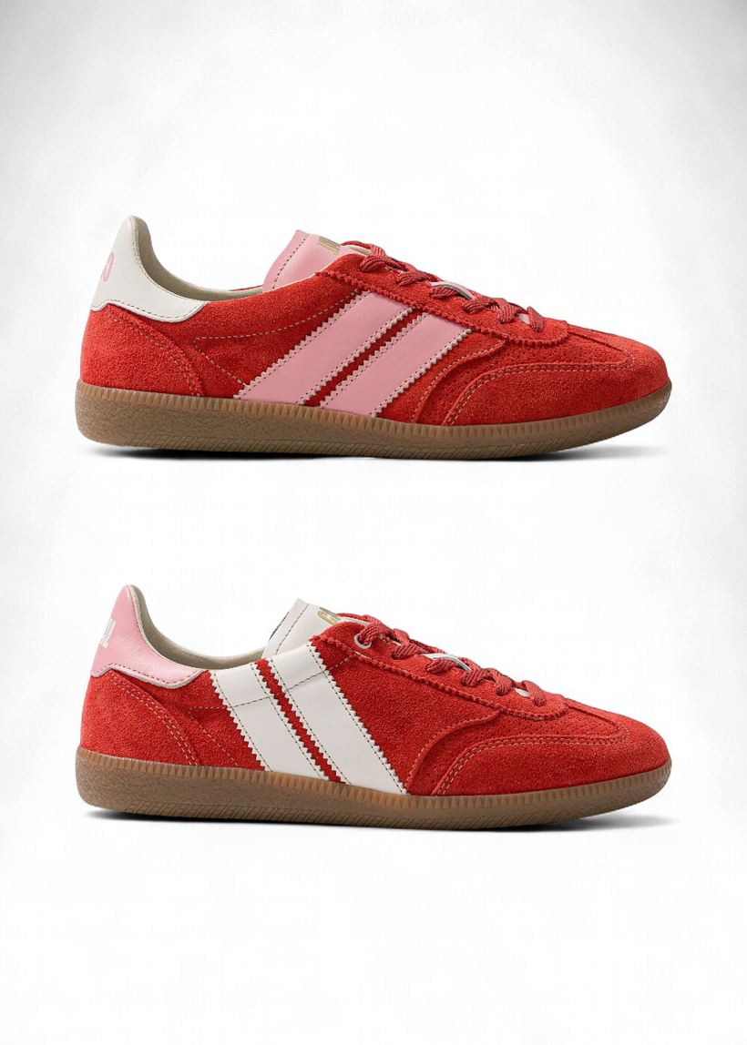 Baskets en cuir certifié | "cherry berry" - Caval