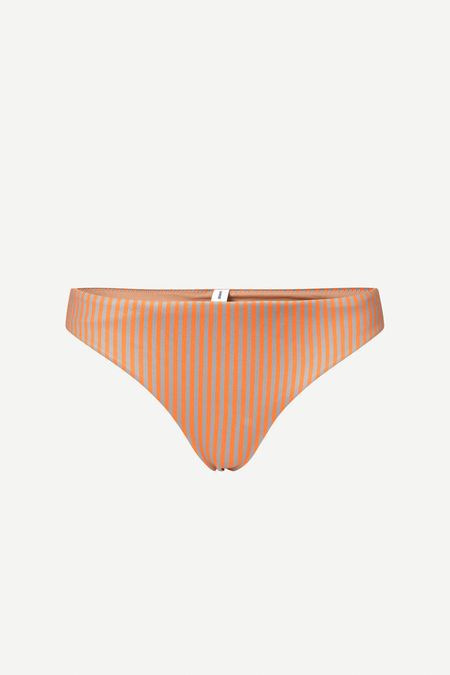 Bas de maillot rayé orange en recyclé - leah bottom - orange st. - Samsoe Samsoe