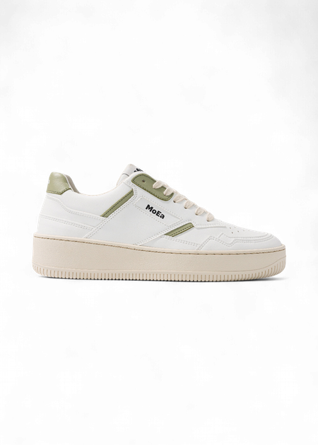 Baskets vegan en matière végétale | vert "gen1 cactus white & aloe white light green" - Moea