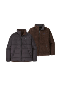 Doudoune réversible polaire en recyclé | noir "m's reversible silent down jkt ink black"