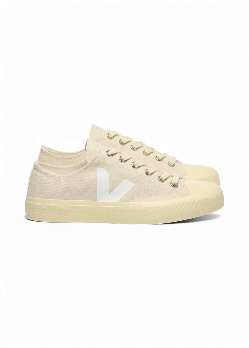 Baskets basses en coton bio | beige "wata ii low - pierre_white" - Veja