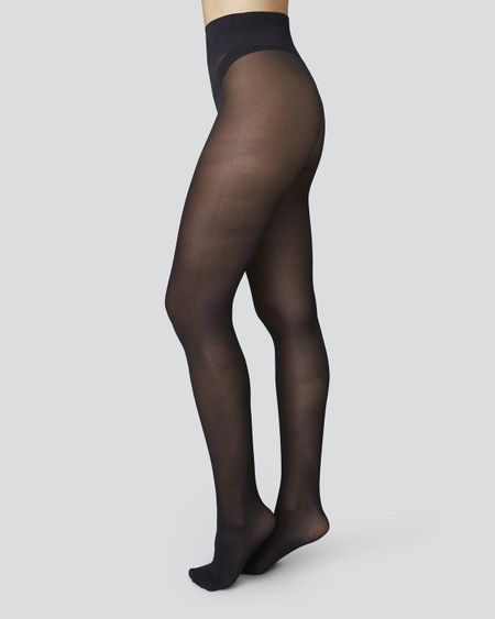 Collants 30 deniers en recyclé | noir "svea black" - Swedish Stockings