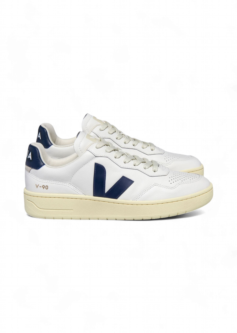 Baskets en cuir o.t. | blanc "v-90 o.t leather extra white nautico - Veja