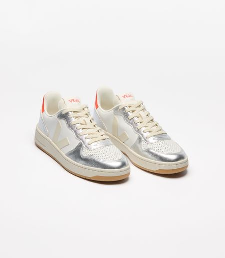 Baskets | multicolor "v-10 leather white pierre silver" - Veja