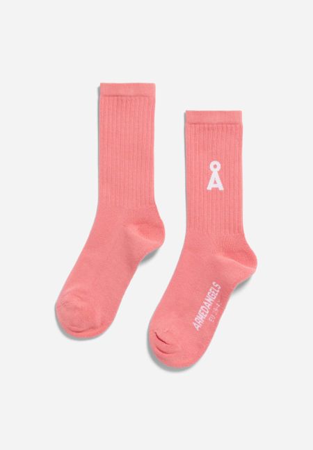 Chaussettes en coton biologique | rose "saamus bold - dark peony" - Armedangels