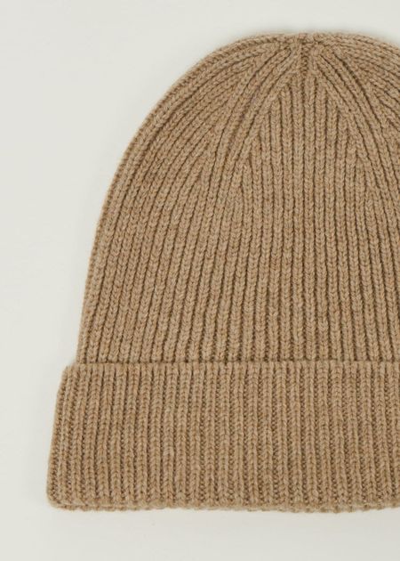 Bonnet en laine mérinos recyclée | beige - WeDressFair Essentiels