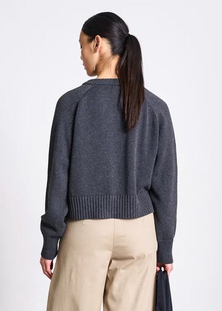 Gilet en coton bio | gris "sivia - anthracite" - Jan'n June