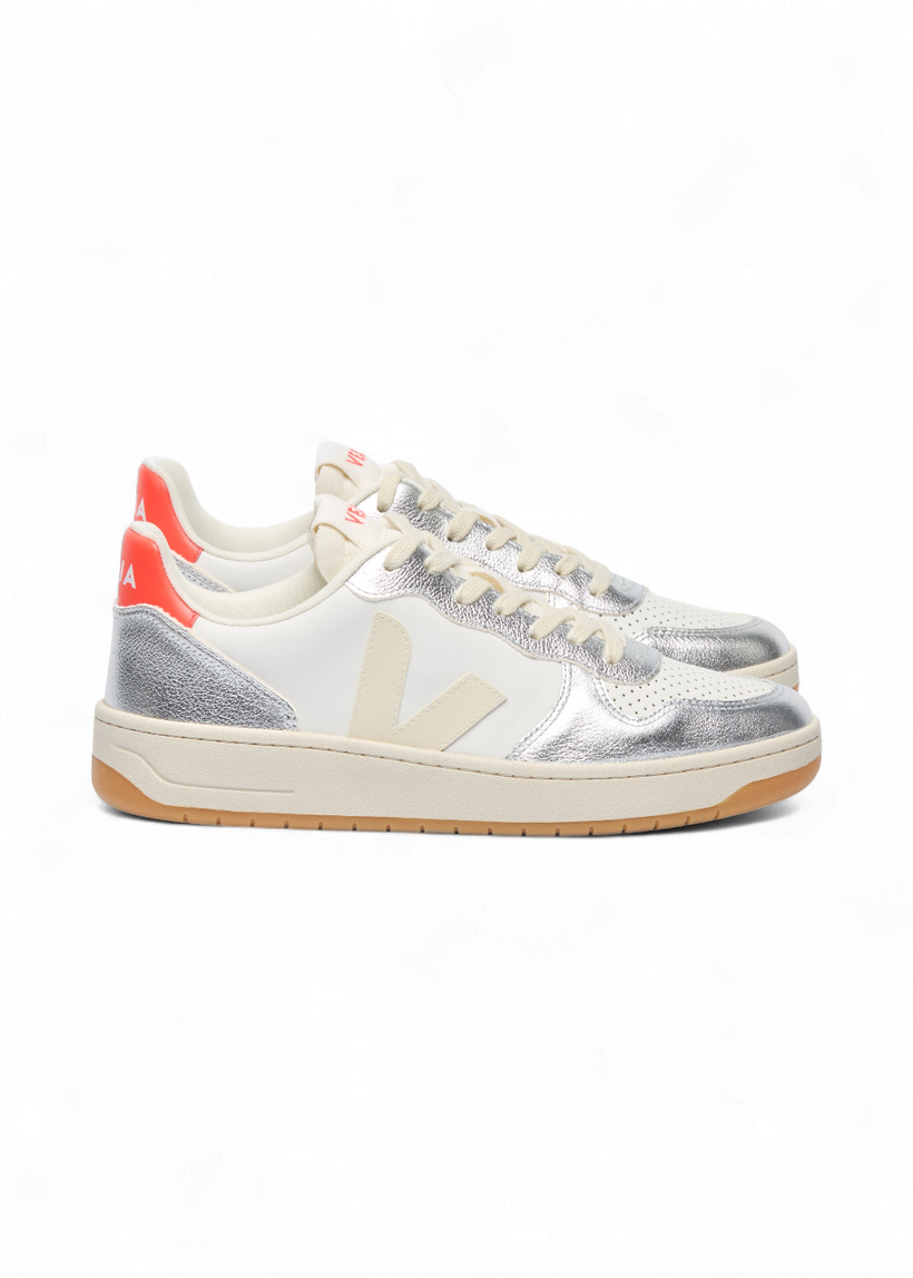 Baskets | multicolor "v-10 leather white pierre silver" - Veja