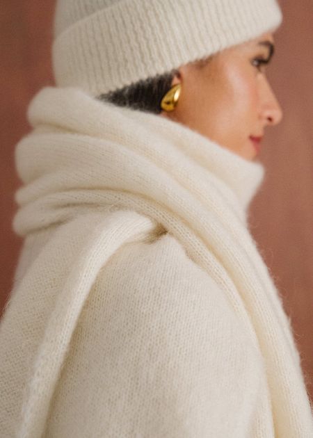 Echarpe en mohair certifié | écru "éléanore" - Bonjour Demain