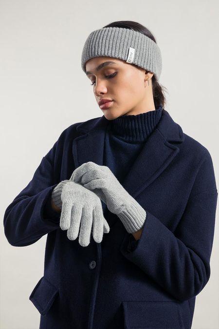 Bandeau en cachemire recyclé | gris "fascia lara grigio calce" - Rifò