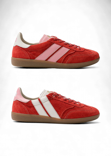 Baskets en cuir certifié | "cherry berry" - Caval