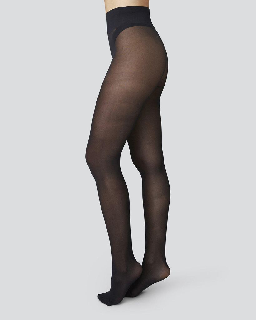 Collants 30 deniers en recyclé | noir "svea black" - Swedish Stockings