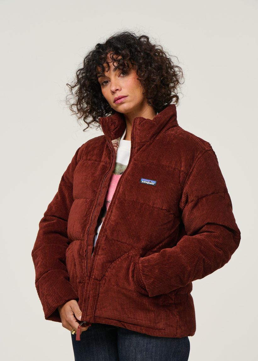 Doudoune velours en matière recyclée | marron "w's cord fjord jkt - dvl" - Patagonia
