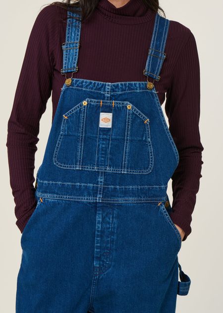Salopette en jean en coton bio et recyclé - astrid denim dungarees blue - Nudie Jeans