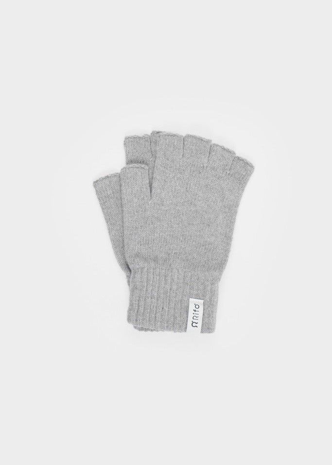 Mitaines en laine recyclée | gris "sasha - nero grigio calce" - Rifò