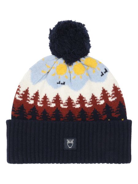 Bonnet en laine certifiée | multicolore "faroe island beanie" - Knowledge Cotton Apparel