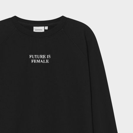 Sweatshirt en coton bio | noir "ystad future is female black" - Dedicated