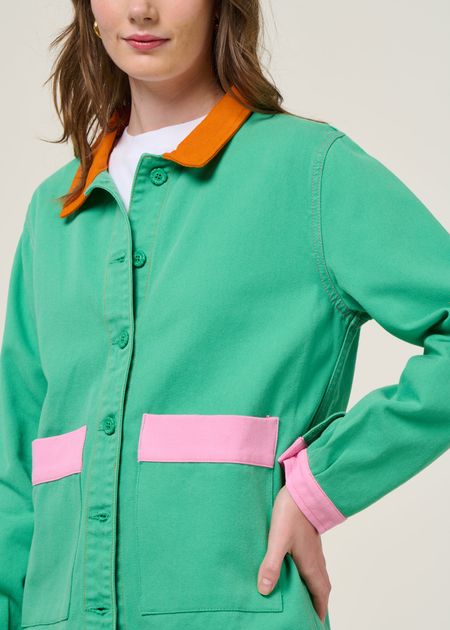 Veste en coton bio | vert "nuance" - Graine