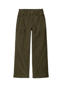 Pantalon ample en coton bio | vert "w's wide leg cord pants basin green"