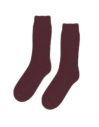 Chaussettes en laine mérinos recyclée | bordeaux "oxblood red"