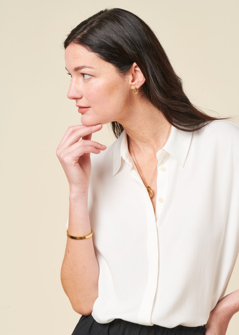 Chemisier en ecovero | blanc "larisaana off white" - Armedangels