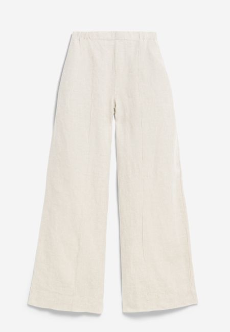 Pantalon ample en lin | beige "jonvaalie pure lino - undyed" - Armedangels