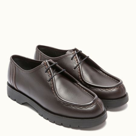 Derbies made in france en cuir certifié | marron "padror marron noir" - Kleman