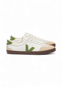 Baskets en cuir | multicolor "volley - white_kiwi_bark"