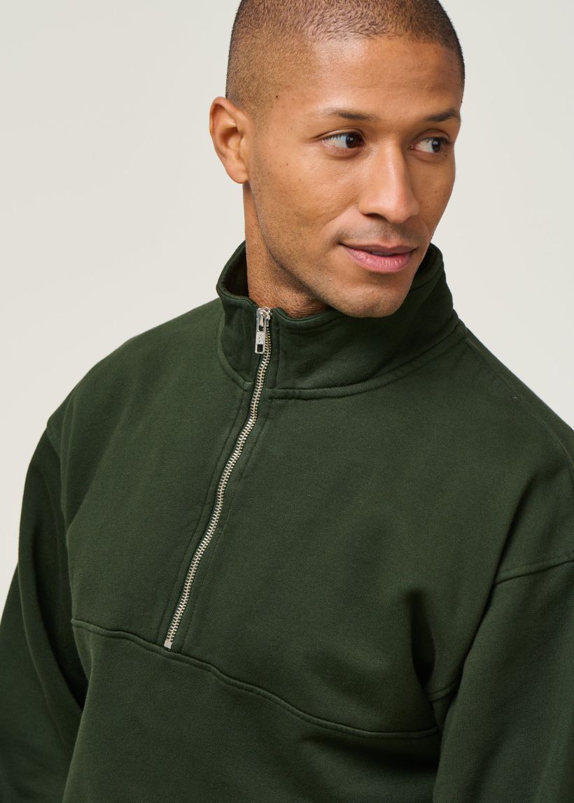 Sweat camionneur mixte en coton bio | vert "hunter green" - Colorful Standard