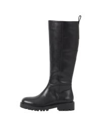 Bottes hautes en cuir certifié | noir "kenova black"