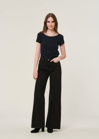 Jean évasé en coton bio et recyclé | noir "sara high loose nero"