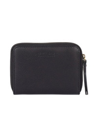 Portefeuille en cuir certifié | noir "robbie - black soft grain leather"
