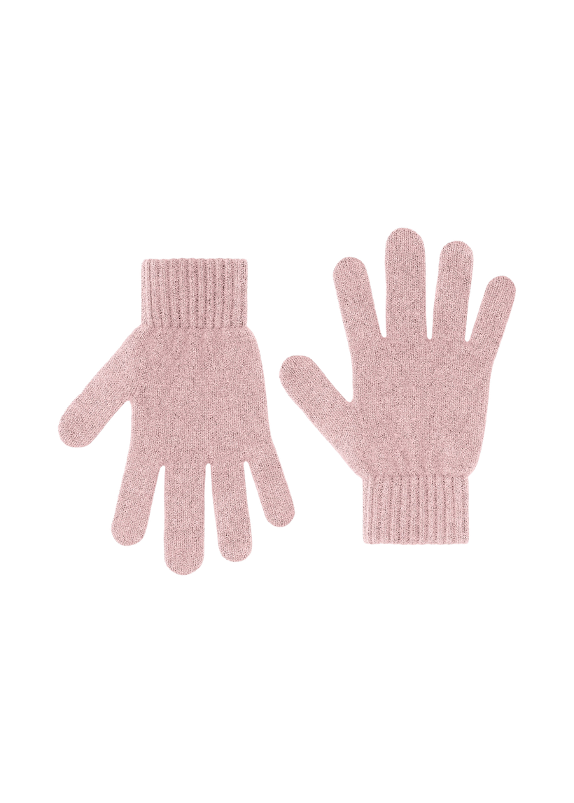 Gant en laine merinos recyclées | rose "merino wool gloves - faded pink" - Colorful Standard