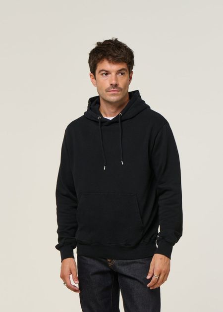 Sweat à capuche en coton bio | noir "deep black" - Colorful Standard