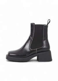 Bottines en cuir certifié | noir "dorah - black white"
