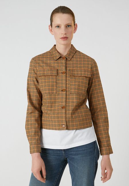 Veste à carreaux en tencel - sinikaa