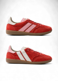 Baskets en cuir certifié | "cherry berry"